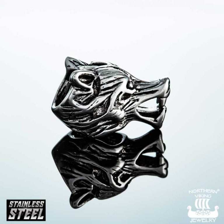 NORTHERN VIKING JEWELRY: WOLF HEAD -PARTAKORU