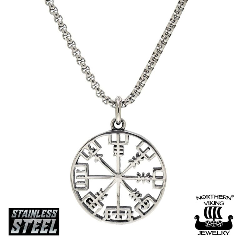Northern Viking Jewelry Viikinkikompassi Vegvisir-riipus