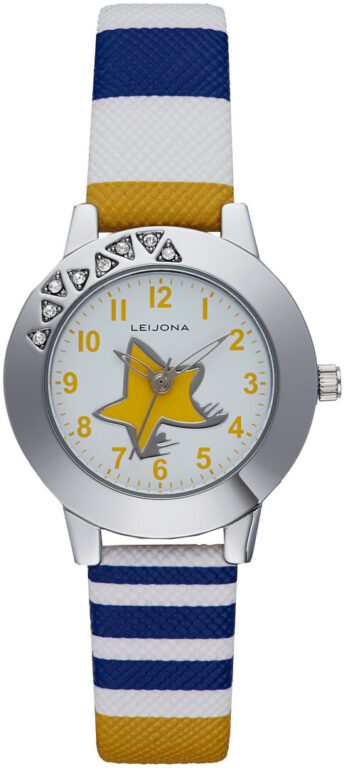 Leijona Funky Star Yellow 5323-920 lastenkello